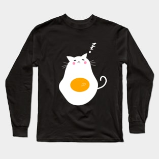 Cute Cat Egg Egg Lover Long Sleeve T-Shirt